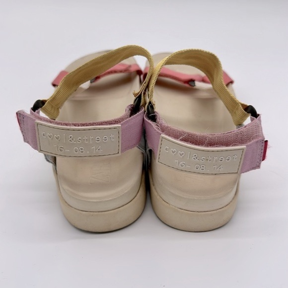 ZARA colorblock multicolor velcro strappy sandal - Picture 5 of 6